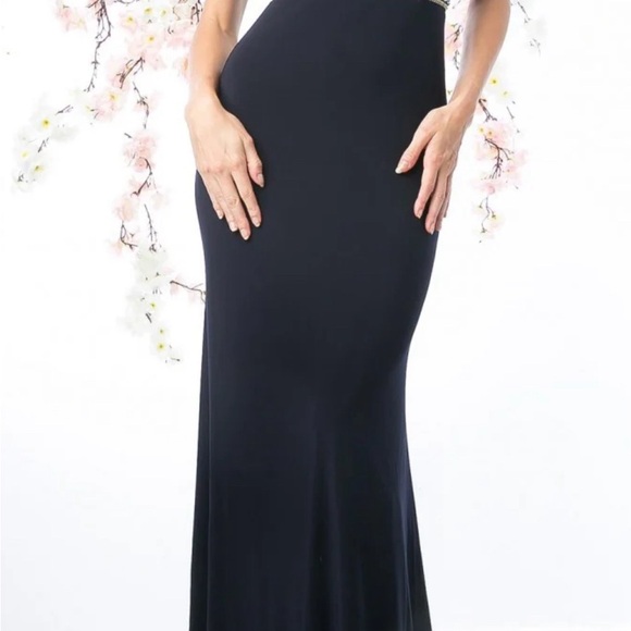 Beautiful prom dress (Navy Blue) - Picture 4 of 10